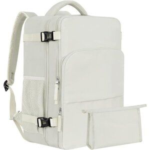 Airline approved large travel backpack carry on personal item bag for women beig